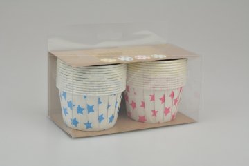 Cukrářské papírové košíčky s motivem hvězdiček -  EH do 220°C , 24 ks