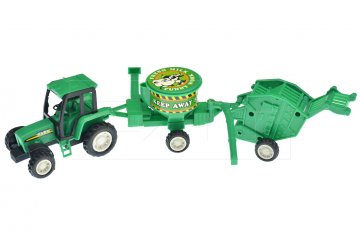 Traktor s návěsem na mléko a zemědělským návěsem GAZELO (22cm)