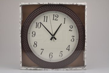 Nástěnné hodiny TIMEGOLD (33cm) - Hnědé
