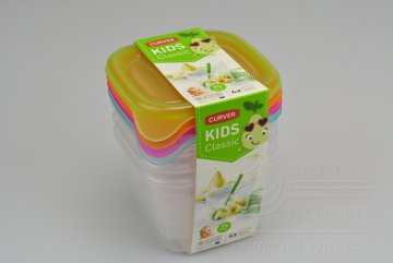 Set 4ks krabiček na jídlo pro děti CURVER - 4x0.45l