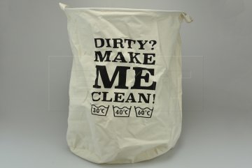 Látkový vak na špinavé prádlo (40x50cm) - DIRTY MAKE ME CLEAN