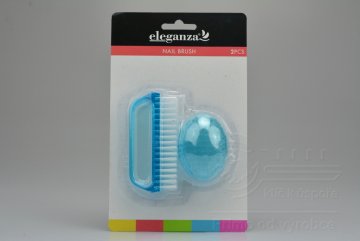 Set 2ks kartáček na nehty ELEGANZA (5,5-9cm) - Modrý