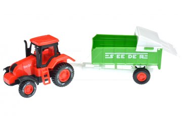 Traktor se sklopným návěsem GAZELO (22cm) - Mix barev