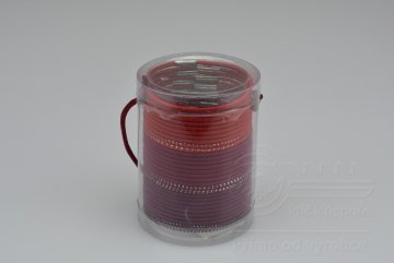 Set 30ks gumiček do vlasů (průměr 5cm) - Odstíny červené