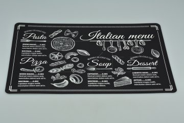 Vinylové prostírání (43.5x28.5cm) - Italian menu, soup, desert