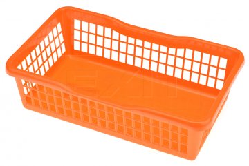 Plastový košík vhodný na potraviny PLAFOR (29.8x19.8x9.8cm) - Oranžový