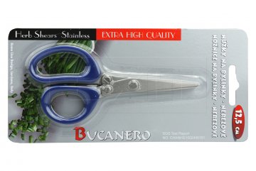 Nerezové nůžky na bylinky BUCANERO (12.5cm) - Modré