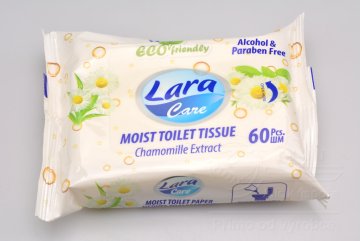 Vlhčený toaletní papír LARA 60ks (11x18cm)