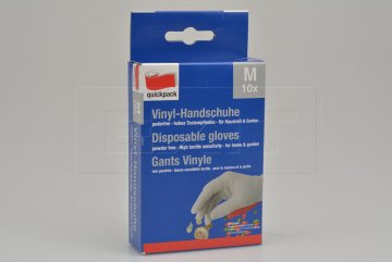 Vinylové rukavice bez pudru, 10 ks - Vel.M