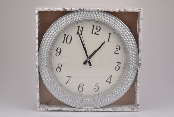Nástěnné hodiny TIMEGOLD (33cm) - Stříbrné