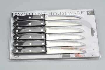 Sada 6ks steakových vroubkovaných nožů (21cm)