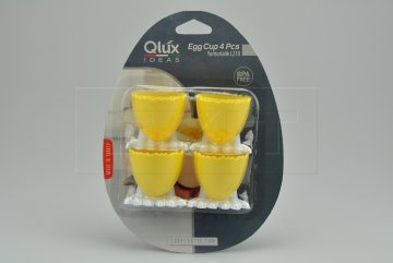 Set 4ks plastových stojánků na vajíčka QLUX - Žlutý