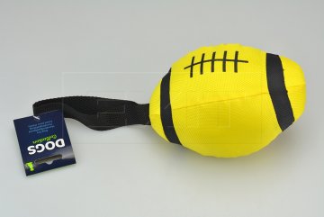 Ragby míč pro psy s pískátkem DOGS (18cm) - Žlutý