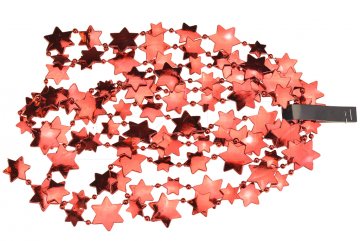 Vánoční řetěz s hvězdami DECORIS (2.6x270cm) - Červený