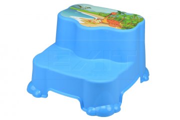 Dětské koupelnové schůdečky s obrázkem DUNQA (22.5x35x36cm) - Sytě modré