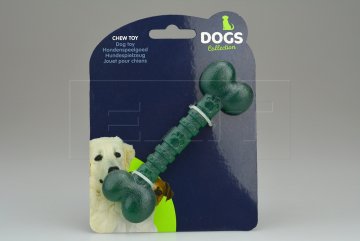 Gumová kousací kostička DOGS (12cm) - Zelená