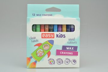 Voskové pastelky EASY KIDS - Set 12 barev