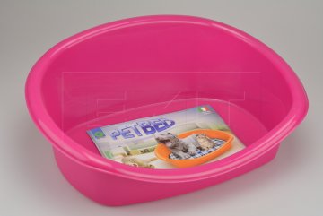 Plastový pelíšek pro psy (46x33x17cm) -Růžový