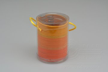 Set 30ks gumiček do vlasů (průměr 5cm) - Odstíny oranžové