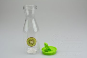 Plastová nádoba na limonádu 1l (26x8cm) - Zelená s kiwi