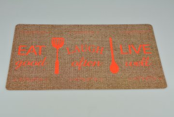 Vinylové prostírání (43.5x28.5cm) - EAT, LAUGH, LIVE - Červený nápis