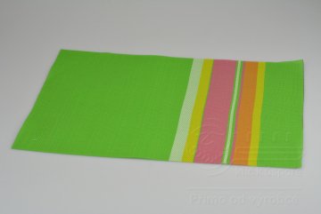 Pletené pruhované prostírání - Zelené (45x30cm)