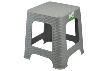 Plastová stolička v imitaci ratanu TUFFEX (33x26.5cm) - Šedá