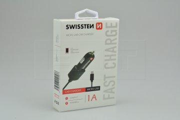 Nabíječka mobilů do auta SWISSTEN 1A - Micro USB