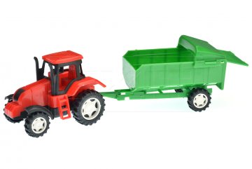 Traktor se sklopným návěsem GAZELO (23cm) - Mix barev
