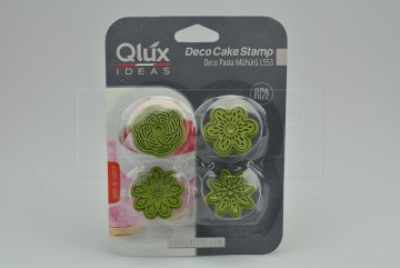 Set 4ks cukrářských razítek na marcipán (4cm) QLUX - Zelený